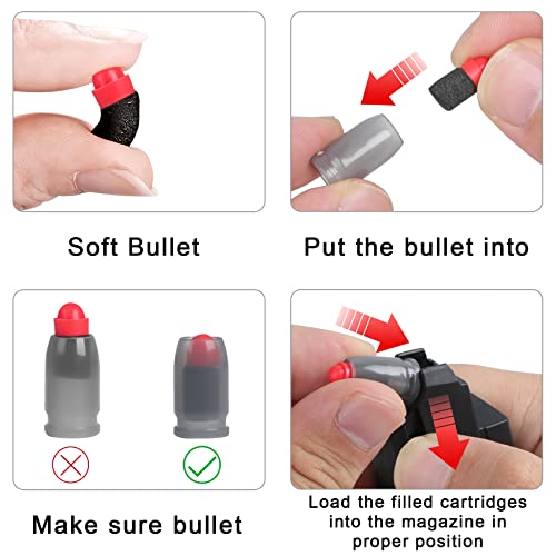 Toy Gun Foam Dart Bullets,Soft Bullet And Shell Ejection For Toy Pistol,Foam Ammunition Set 80Pcs Soft Bullets + 80Pcs Bullet Shells 12+ #TOP2