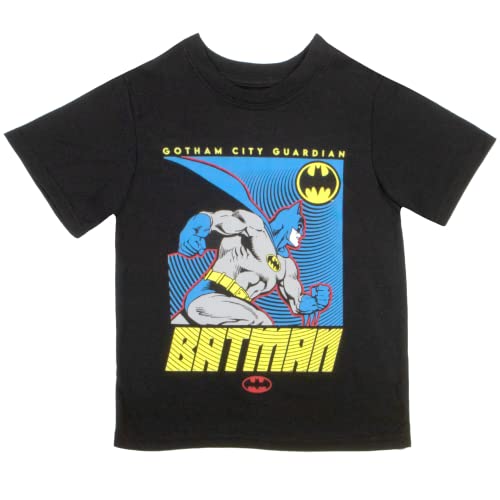 Batman Warner Brothers Dc Comics 3 Pack Graphic T-Shirt Bundle (Blue/Black, 7) #TOP6