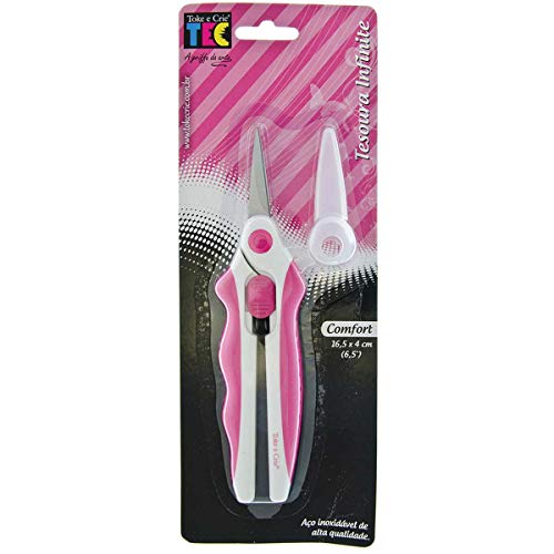 Tesoura Infinite Confort 16,5Cm 01 Unidade, Toke e Crie, 14371, Multicor