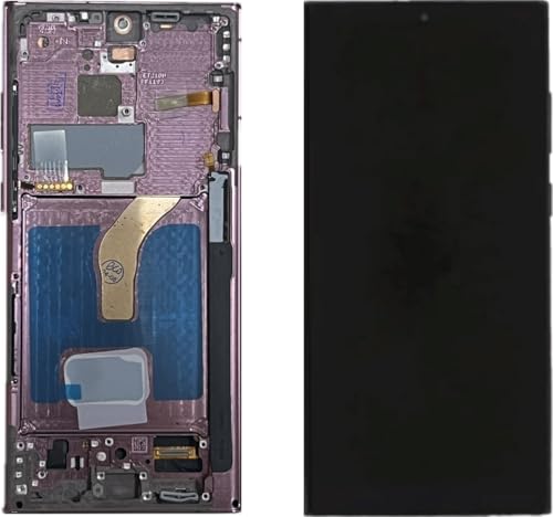 Galaxy S22 Ultra LCD Screen with Frame Replacement for Samsung Galaxy S22 Ultra SM-S908B SM-S908U1, SM-S908W LCD Screen Display Touch Digitizer with Frame+Tool (Burgundy) by JMBTQ - Used condition - Image 2