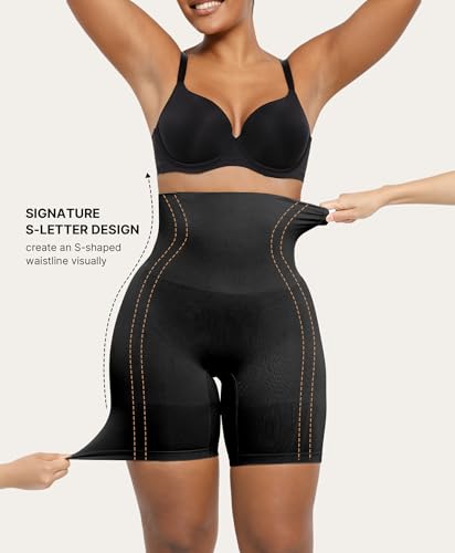 SHAPELLX Shapewear Tummy Control Shorts for Women Seamless High Waisted Body Shaper Thigh Slimming Underwear Girdle2