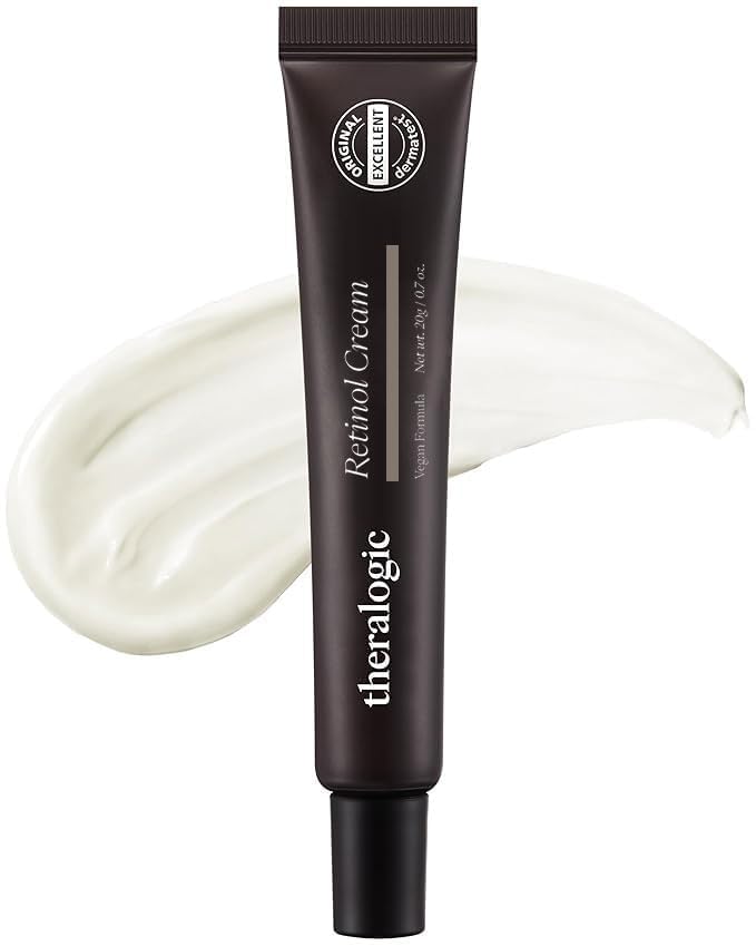 Retinol Cream - Korean Retinol Vitamin A Face Moisturizer - Lifting, Skin Renewal and Wrinkle Improvement Night Treatment with Peptides - Dermatologically Tested, Vegan Formula, 0.7 oz.