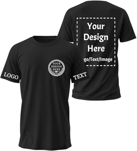 Custom T Shirts Bulk Customized Heavy Cotton T-Shirts Design Your Own Personalized Shirts Wit Logo Text