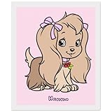Henna Puppy Strawberry Shortcake - Redrawn By My teen daughter From Original Drawing. 20x25 cm / 8x10″