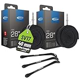 Photo Gallery schwalbe - set di 2 tubi flessibili per bicicletta sv17, 40 mm, 28 pollici (28/47-622/635), con 3 leve per pneumatici a due ruote Photo Gallery schwalbe - set di 2 tubi flessibili per bicicletta sv17, 40 mm, 28 pollici (28/47-622/635), con 3 leve per pneumatici a due ruote