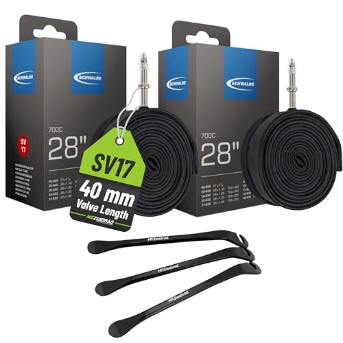 2er Set Schwalbe Fahrrad Schlauch SV17 40mm 28 Zoll (28/47-622/635)...