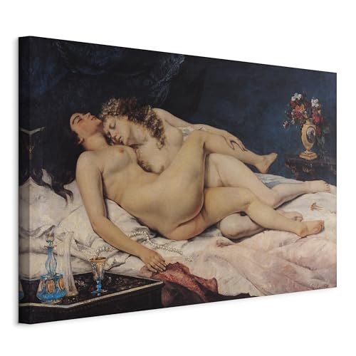 murando Tableau acoustique Gustave Courbet 120x80 cm - 1 partie avec mousse acoustique absorption du son isolation Impression sur Toile Intissé Grands Maîtres peinture l-E-10033-b-a