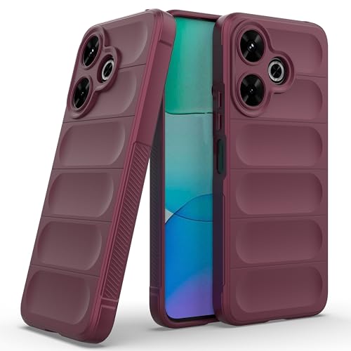 Image of Zapcase Back Case Cover for Poco M6 Plus 5G | Compatible for Poco M6 Plus 5G Back Cover | Liquid Silicon Magic Case with Camera Protection | Plum