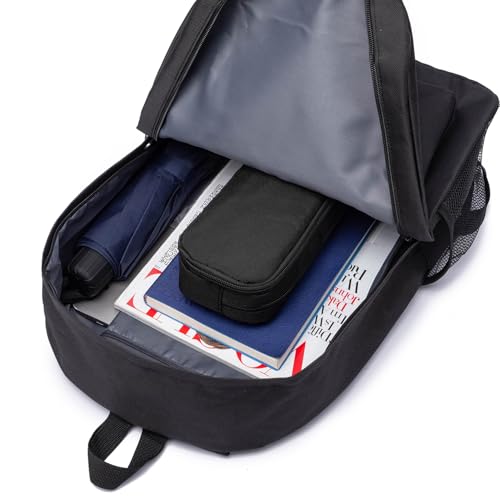 della gao pencil case large capacity pencil pouch aesthetic pencil box for office stationery organizer simple sturdy multifunctional pencil bag for men - black