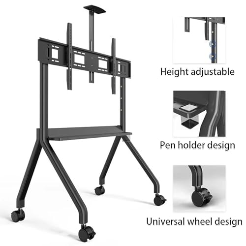 Soporte móvil para TV con altura ajustable y ruedas miniatura 3