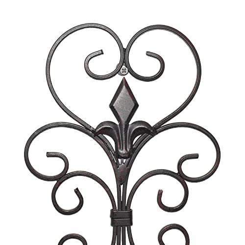 Juconsin Wall Sconces Candle Holder Set Of 2 Iron Candle Holder Hanging Metal Wall Art Home Decor For Living Room, Dining Room Decoration, Black #TOP4