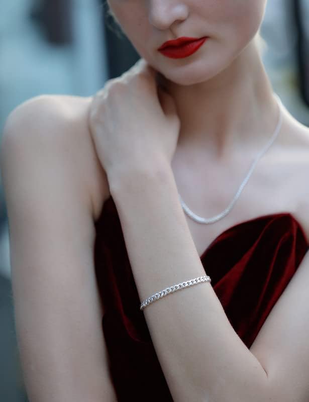 925 Sterling Silver Cuban Bracelets 5/8mm Silver/Gold Plated Bracelets for Women Cuban Link Bracelet for Men 6.5-9 Inches - Image 3