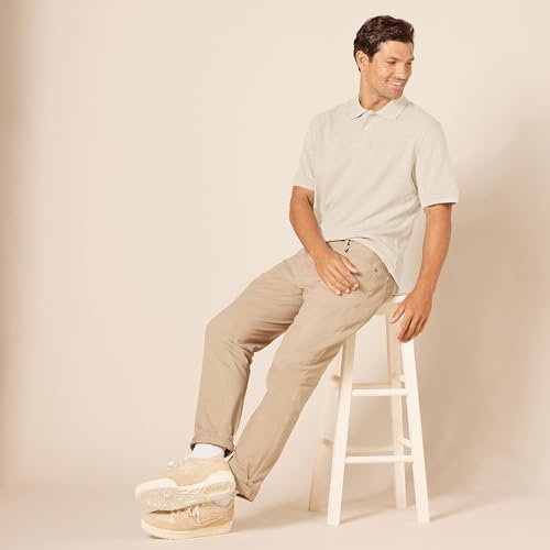 Image of Amazon Essentials Men's Regular-Fit Short Sleeve Cotton Pique Polo Shirt (Available in Big & Tall)