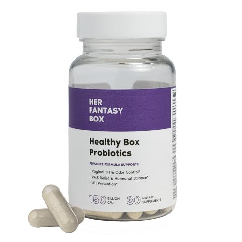 Her Fantasy Box | Healthy Box | Vaginal Probiotics for Women – Prebiotics + Advanced Lactobacillus Blend – Hormonal Balance, PMS Relief – Feminine Health Support with Cranberry & D-Mannose