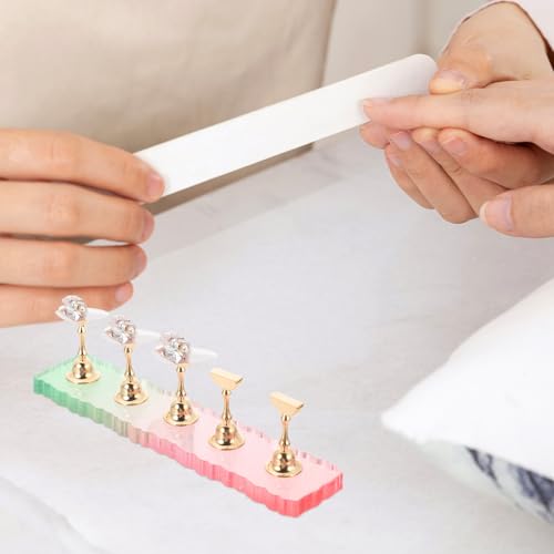 Soporte magnético acrílico para práctica de uñas 5 pcs miniatura 7