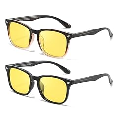 A06 Black+fadebrown/ Yellow Night Vision Glasses