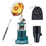 6200 BTU Propane Camping Heater, Portable Tent Heater with Radiant Burner, Adjustable Flame, Stable Base, Fits 1 lb Propane Tank for Hiking Ice Fishing Hunting Backyard
