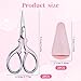 2 Pcs Eyebrow Trimmer for Women, 3.6 Inch Pink Brow Scissors Stainless Steel Small Scissors Beauty Straight Tip Facial Hair Scissor for Nose Hair, Beard, Eyebrows, Moustache, Eyelashes, Cuticle