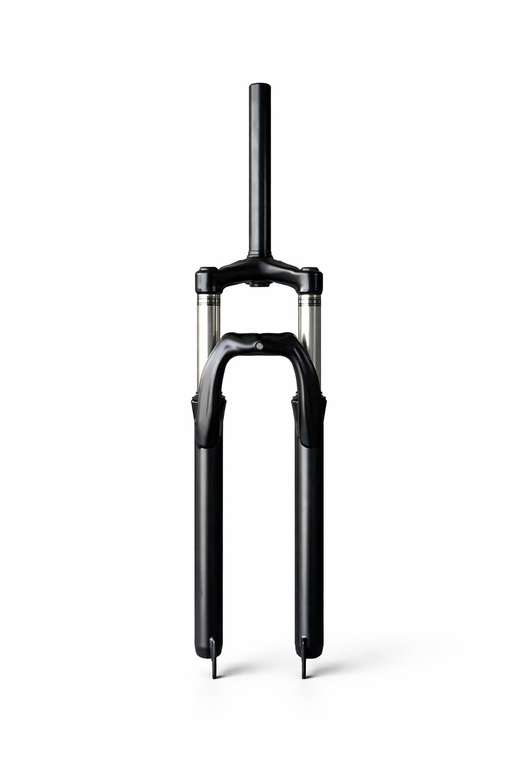 Furix 24 Inch Single Crown Bicycle Suspension Fork, Matte Black with Chrome Stanchions, Threadless, 28.6 x 210MM Steerer, 38MM-image-29