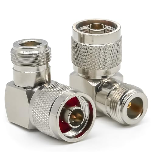 Adaptador en ángulo N macho a hembra, pack 2 piezas miniatura 1