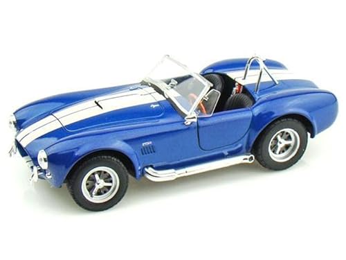 1965 Shelby Cobra 427 S/C Blue Metallic with White Stripes 1/24 Diecast Model Car by Welly 24002bl