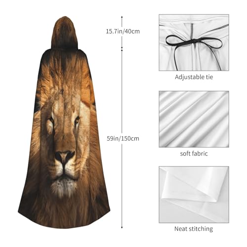 Cape à capuche lion africain : sublimez votre soirée costumée de Noël
