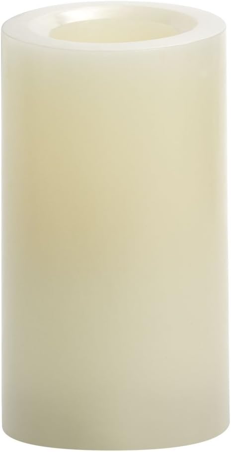 Candle Impressions CAT50301CR01 6-Inch Smooth Flameless Candle with Vanilla Fragrance, Cream
