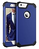 BENTOBEN iPhone 6S Plus Case, iPhone 6 Plus Case, 3 in 1 Heavy Duty Rugged Hybrid Soft Silicone Bumper Hard PC Shockproof Non-Slip Protective Case for Apple iPhone 6S Plus/6 Plus 5.5 Inch, Blue/Black