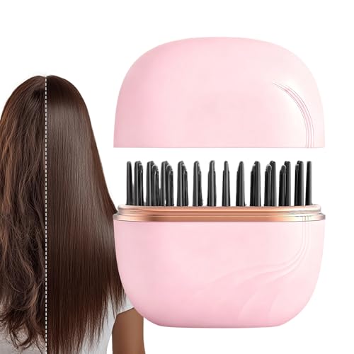 Mini Cepillo Alisador Inalámbrico - Accesorios De Peinado Portátiles,Peine Alisador Térmico,para Chicas Mujeres Viajeros Profesionales Ocupados Salón Vacaciones Uso Diario