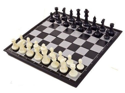 SHINE Magnetic folding chess board portable set with pieces games sport camping travel 25CM