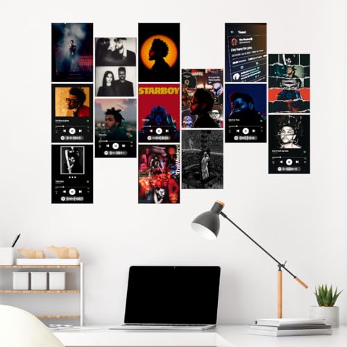 Image of Funk You Store The Weeknd Wall Collage Kit Posters (Pack of 14) - 6 x 8 Inches Posters for Wall Decoration - Wall Art For Bedroom, Office, Living room - Double Tape Included (Weeknd, 14)