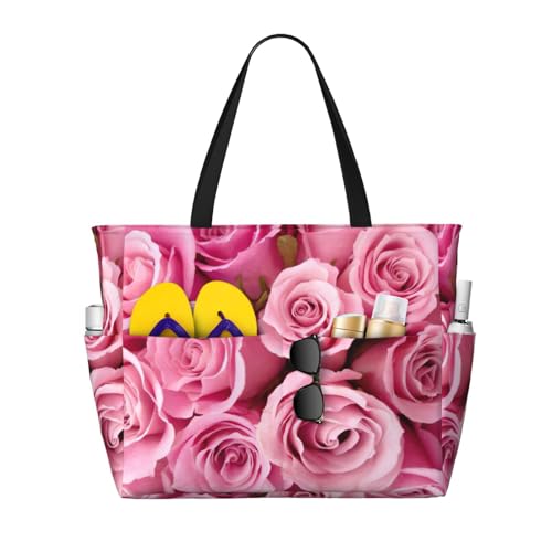 Sac fourre-tout rose imprimé structure Hobo unique en noir élégant