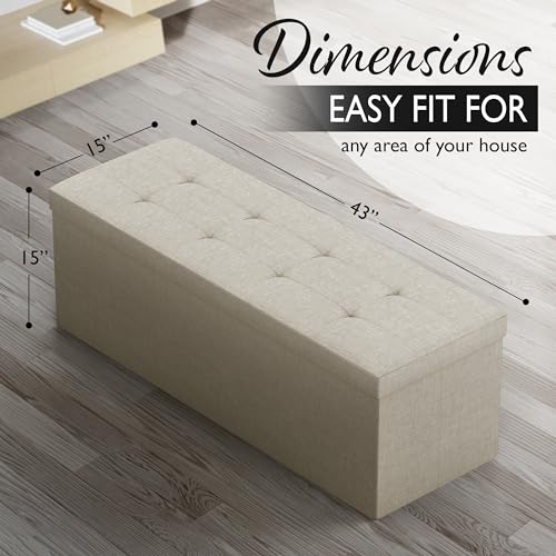 Elegant Folding Storage Ottoman with Chic Design - Image 4
