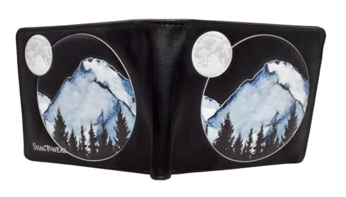 Shag Wear Misty Mountain Billfold Wallet for Men Black