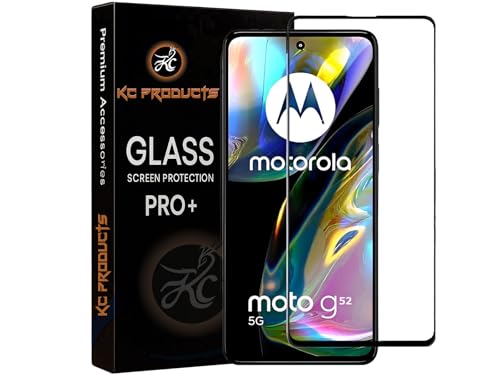 Image of Tempered Glass Screen Protector Compatible For MOTO G52 / Motorola G52 with Easy Self Installation Kit