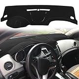 Dashboard Cover Dash Cover Mat Pad Carpet Custom Fit for Chevy Chevrolet Cruze (Black) J237