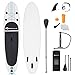 Goplus Tavola da SUP Gonfiabile, Stand Up Paddle Surfboard, con Pagaia Regolabile 160-210cm, Pompa Gonfiabile, Zaino, Accessori Completi, Portata di 130kg, 305x76x15cm (Bianco, M)
