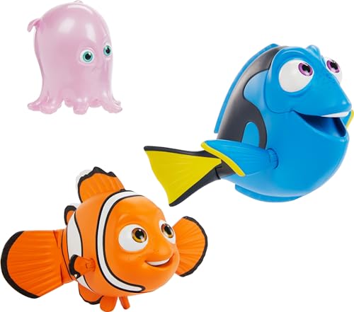 Mattel Disney Pixar Finding Nemo Action Figure Storyteller 3 Pack, Nemo Dory and Pearl Characters, Posable Movie Toys at 4-inch Scale