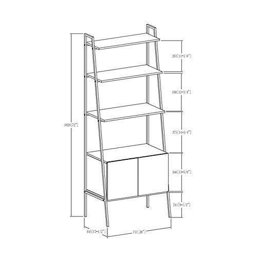 Home-Accent-Furnishings-72-Industrial-Modern-Ladder-Bookcase-wCabinet-Reclaimed-Barnwood Home Accent Furnishings 72 Industrial Modern Ladder Bookcase wCabinet Reclaimed Barnwood