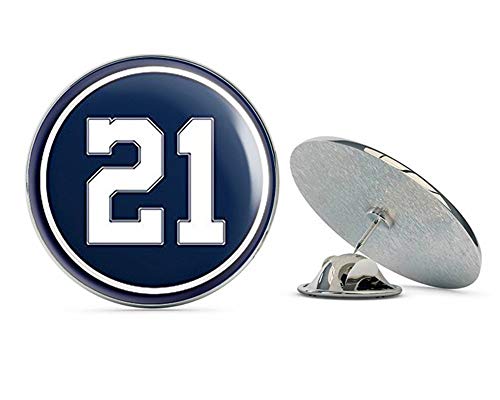 Round #21 Ezekiel Elliott Cowboys Colors (Dallas 21 Number Elliot) Metal 0.75