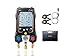 Testo 550s AC Manifold Gauge Set ? Manifold Gauges Hvac and Refrigeration ? Incl. 2 Wired Temperature Clamp Probes ? AC Recharge Kit with superheat, subcooling ? AC Gauge Set with Bluetooth