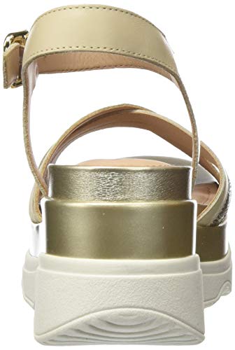 Geox D Gardenia D, Sandali Donna, Beige/Oro