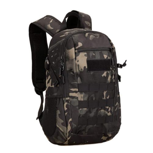 HUNTVP 20L Mini Rucksack Taktisch Wanderrucksack Molle Schultasche Wasserdicht Daypack Militärisch Schulrucksack Studenttasche Unitasche Sporttasche für Herren Damen Outdoor (20L- Camouflage)