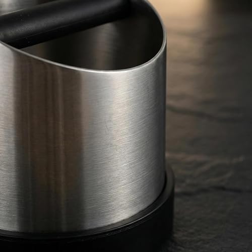 CAIFU Knock Box for Espresso - Coffee Grounds Bin with Removable Bar & Brush | Stainless Steel Durable Puck Disposal Container, Barista Grind Waste Bin Machine Accessory（700ML） - Image 6