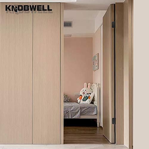 Knobwell 100 Packs Matte Black Door Hinges, 3.5" X 3.5" With 5/8" Radius In Black - Interior Door Hinges #TOP6