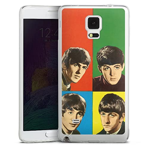 DeinDesign Coque Slim Compatible avec Samsung Galaxy Note 4 Coque Ultra Fine Coque en Silicone Ultra Fine Rock ‘n’ Roll Visages The Beatles - Les Beatles, Paul McCartney, John Lennon, RIngo Starr, George Harrison DeinDesign Coque Slim Compatible avec Samsung Galaxy Note 4 Coque Ultra Fine Coque en Silicone Ultra Fine Rock 'n' Roll Visages The Beatles