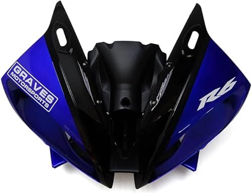 Miniatura 8 de STLPRO - Kit completo de carenado de plástico ABS blanco brillante y azul compatible con Yamaha 2006 2007 YZF600-R6 06 07 YZF-R6 Molde de inyección