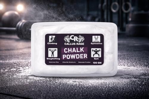 Image of Callus Rage Chalk Powder 100g | 100% Magnesium Carbonate | Grip Enhancer for Weightlifting Climbing Crossfit Gymnastics Pole Dancing