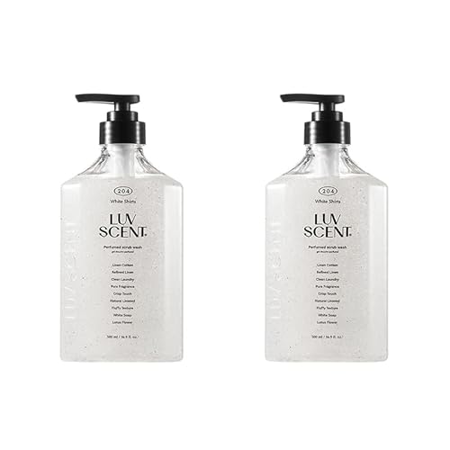 LUV SCENT ���u�Z���g �X�N���u�E�H�b�V�� �z���C�g�V���c ���l�� �R�b�g�� 500mL 2�_�Z�b�g