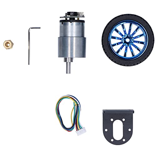 Moteur d'encodeur DC 6V JGB37-520 avec arbre 6 mm et support pour robot